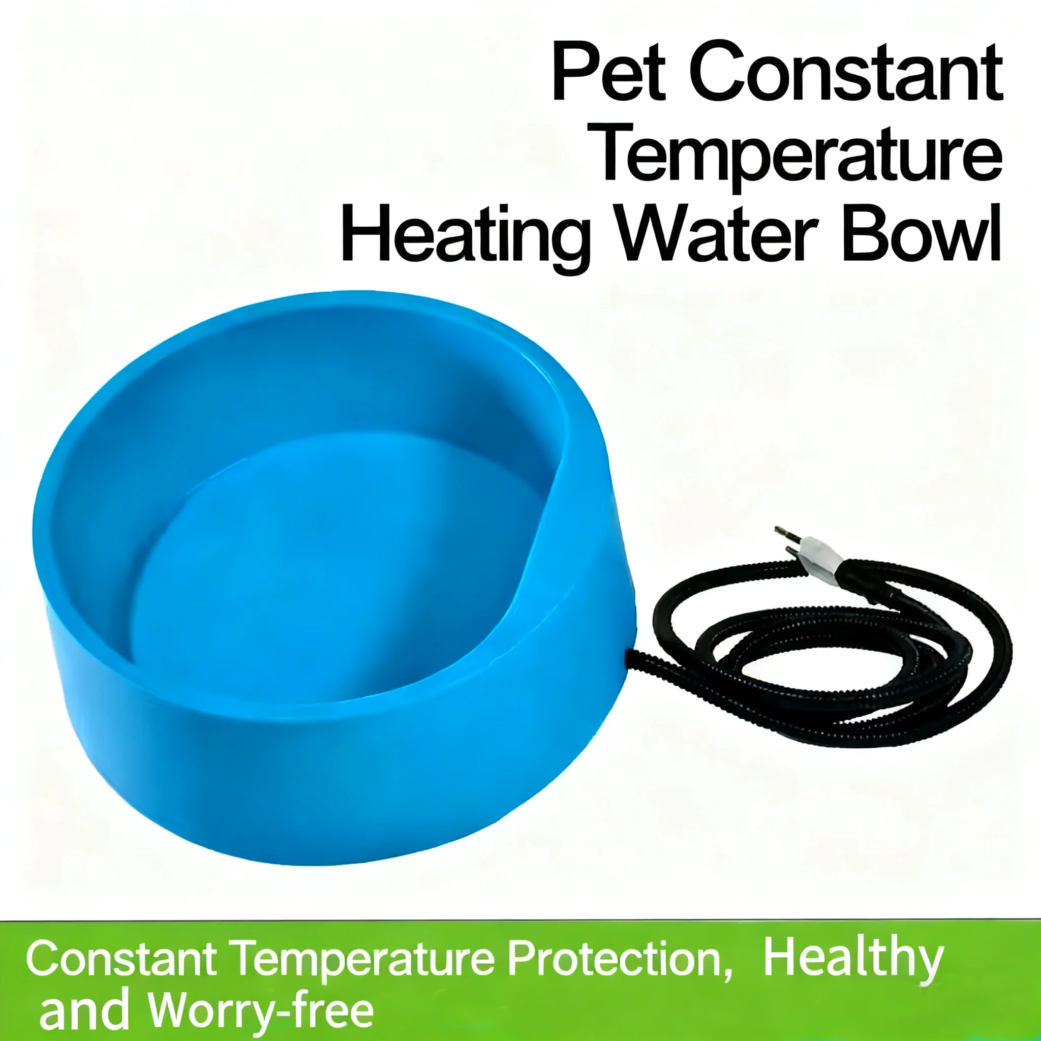 

Большая миска для воды с подогревом 2,6 л для автоматического обслуживания температуры домашних животных, нескользящие, прочные, полипропиленовые, уличные и внутренние миски против глазури