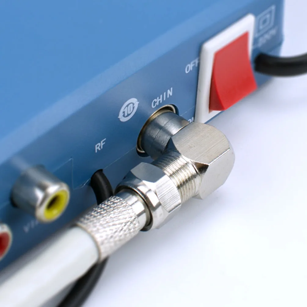 90° Right Angle F-Type Female to IEC Male Coaxial Adapter TV/Cable/Satellite Connector for Coax Cable | Premium Signal Stability