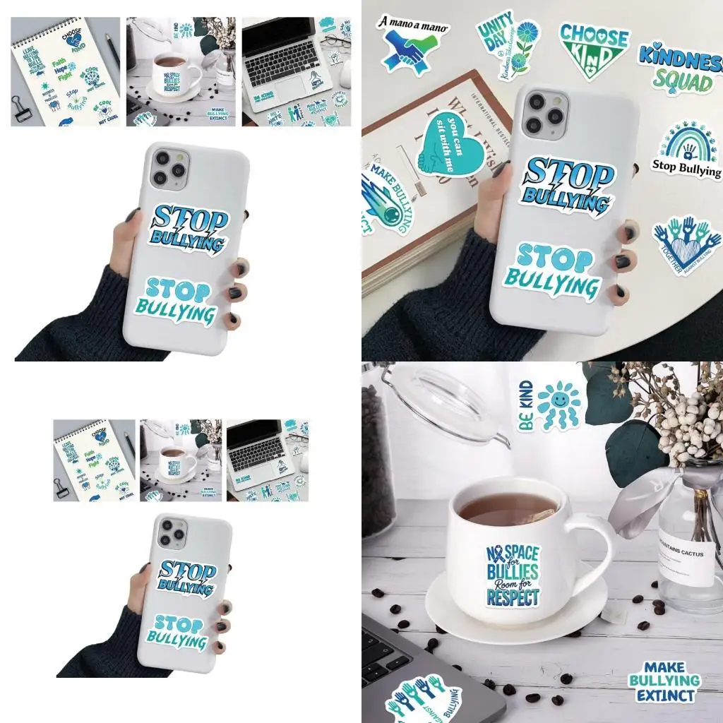 

C90F 50 AntiBullying Cartoon Doodles Stickers PVC Decals for Tablets Laptops Electronics Waterproof Scratch Resistant Safe