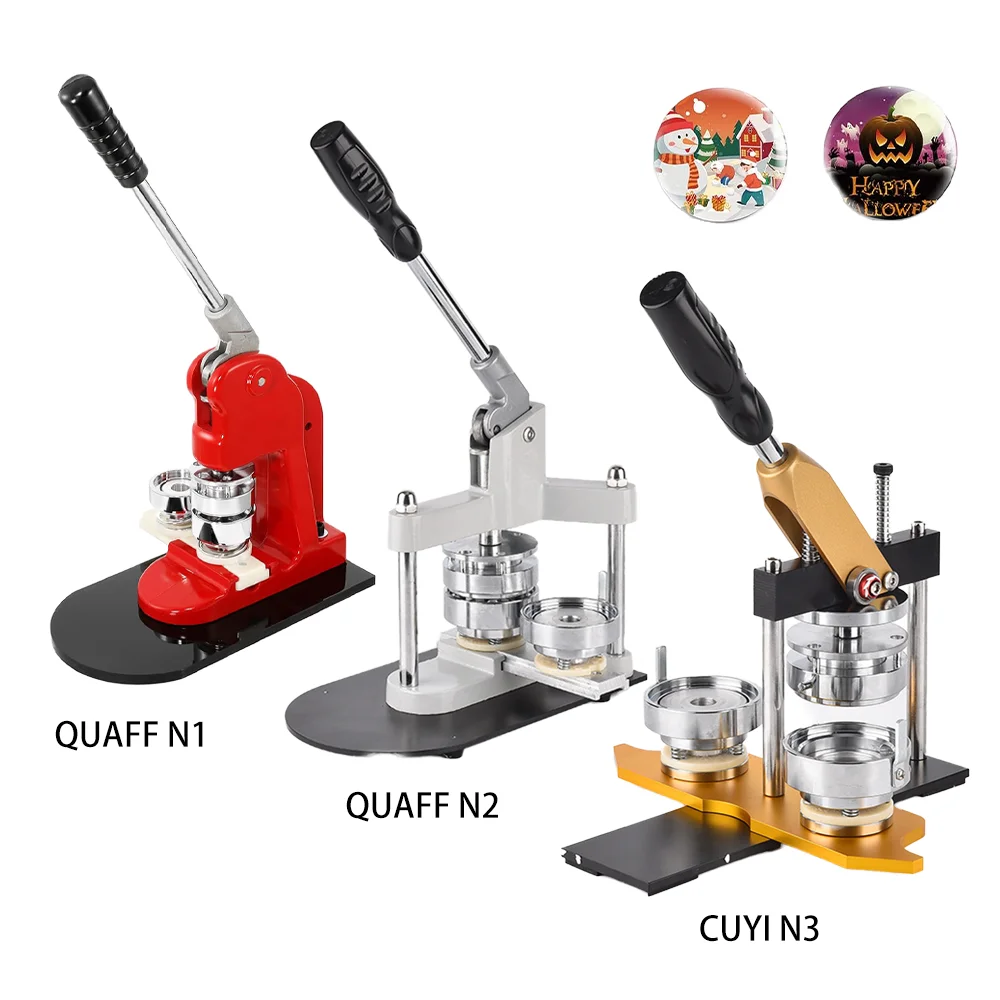 

2025 QUAFF Button Badge Making Machine 25mm 32mm 37mm 44mm 58mm 75mm High Quality Pin Custom Button Badge for Promotion