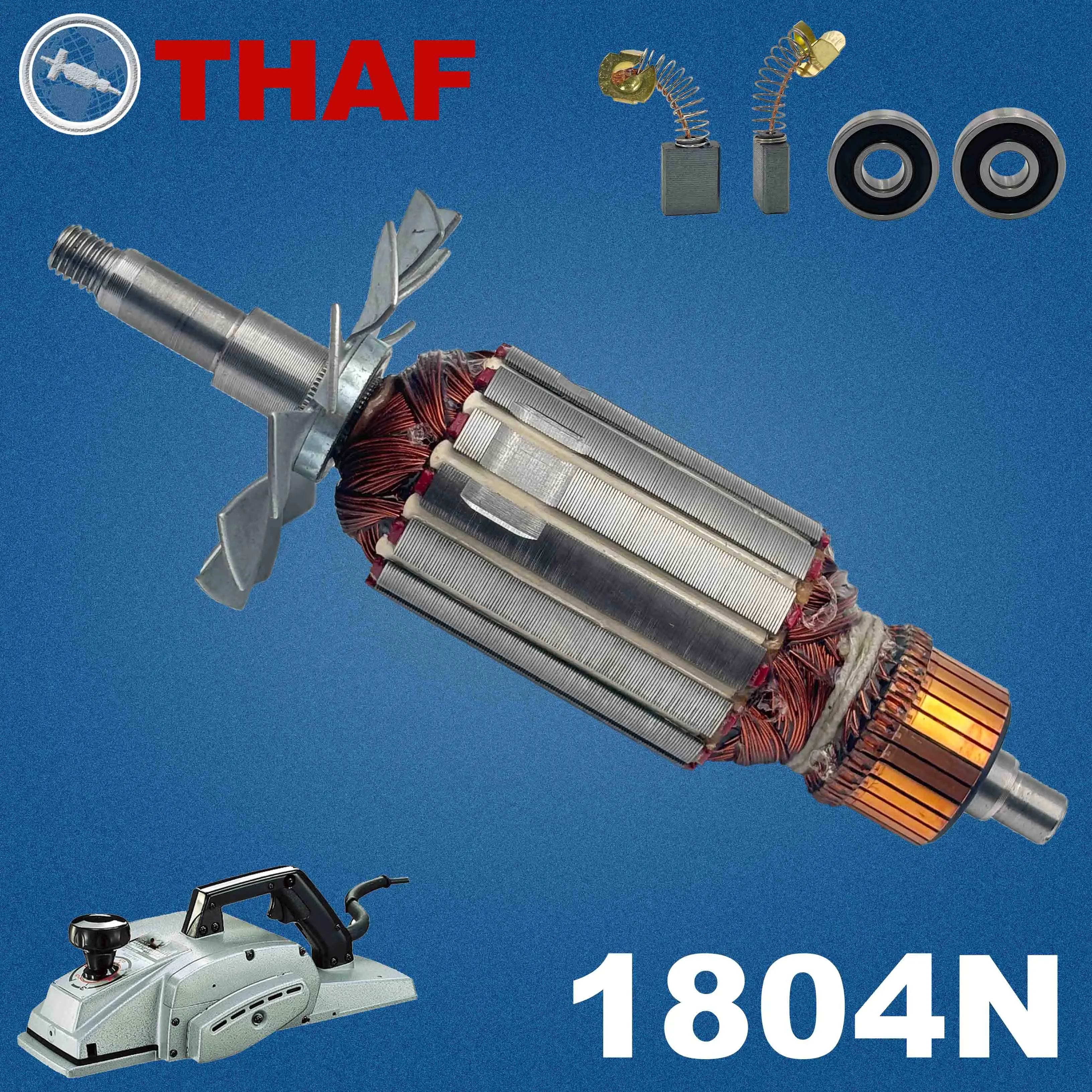 AC 220V 240V 1804N Armadura Rotor Stator Field para MAKITA Cepilladora portátil Repuestos Cepillo eléctrico 513145-0