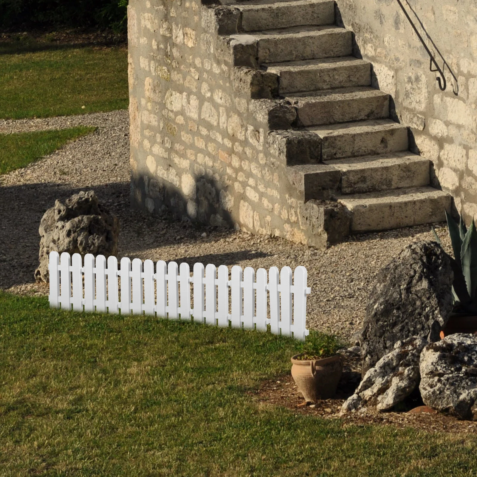 10 Pcs Plastic Fence Retro Panel Picket Garden Border Lattice DIY Prop Fencing Eco-friendly Courtyard