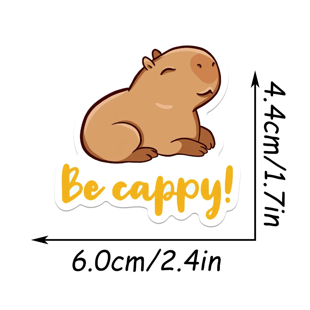 50/100 pçs gordo capivara dos desenhos animados bonito animais marrons adesivos scrapbook portátil telefone bagagem diário garrafa de carro adesivo brinquedo do miúdo