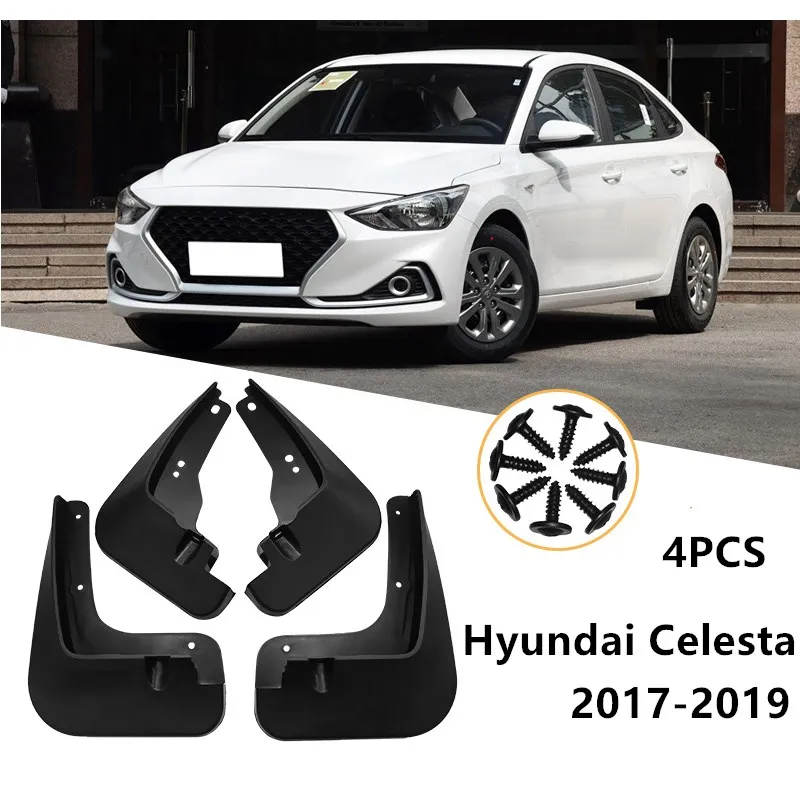 Car Body Parts Fender Mudguards For Hyundai Celesta 2017- 2019 PP Material Mud Flaps Splash Guard Accessories