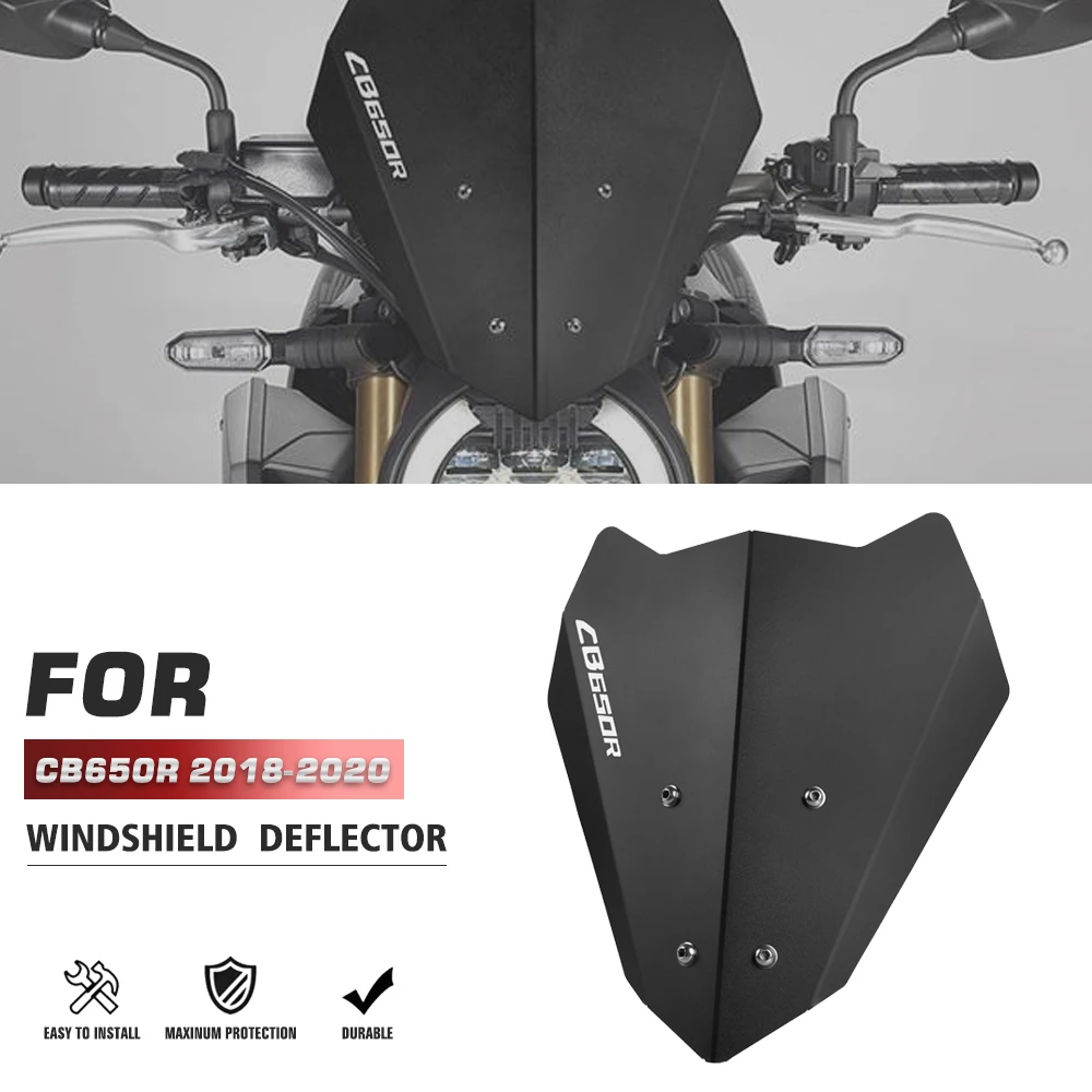 

CNC Motorcycle Front Windscreen Wind shield Deflector Windshield Upper Cover Kit For HONDA CB650R CB 650R 2018 2019 2020 CB650 R