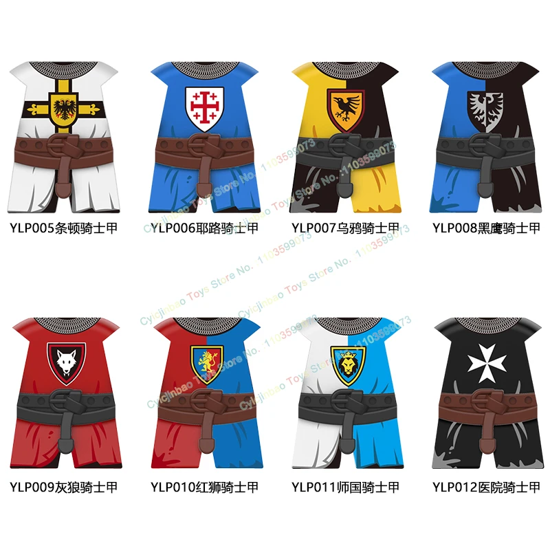 YLP005-012 Medieval crow hospital Knights Armor Accessories Building Blocks Bricks Model Action Figures Toys For Children