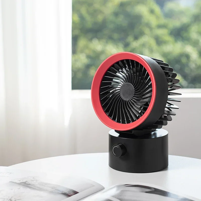Ventilador recarregável de mesa portátil pequeno ventilador de refrigeração shake cabeça ventilador stepless regulação velocidade ventilador pessoal para sala escritório