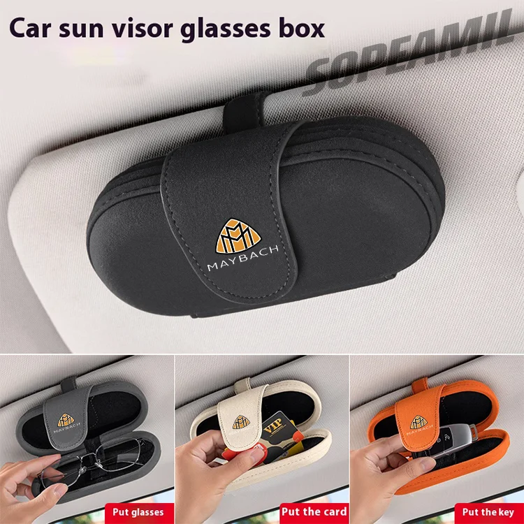 

Mercedes Benz Maybach S Class S450 S480 S500 S560 S580 S600 GLS480 GLS600 Car Suede Sunglasses Storage Box Visor Glasses Clip