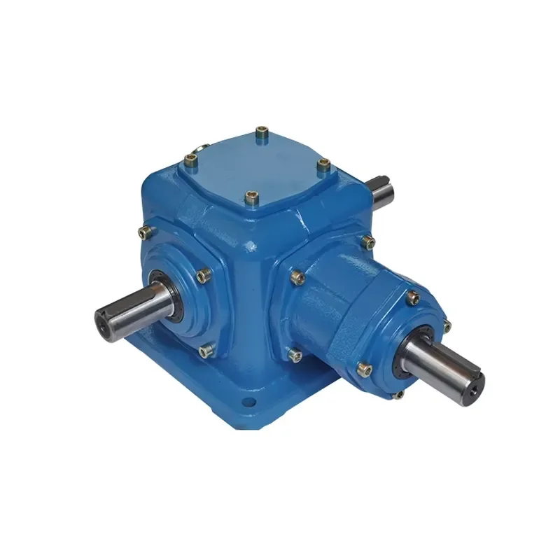 One Input Two Output Shaft Drive T6, T8, T16 Bevel Gearbox Gear Reducer