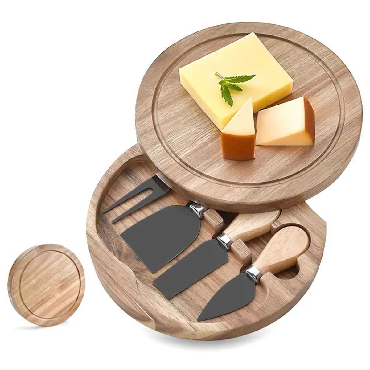 Juego de cuchillos para queso para tablas y cubiertos de charcutería, colección de juego de cuchillos para queso de acero inoxid