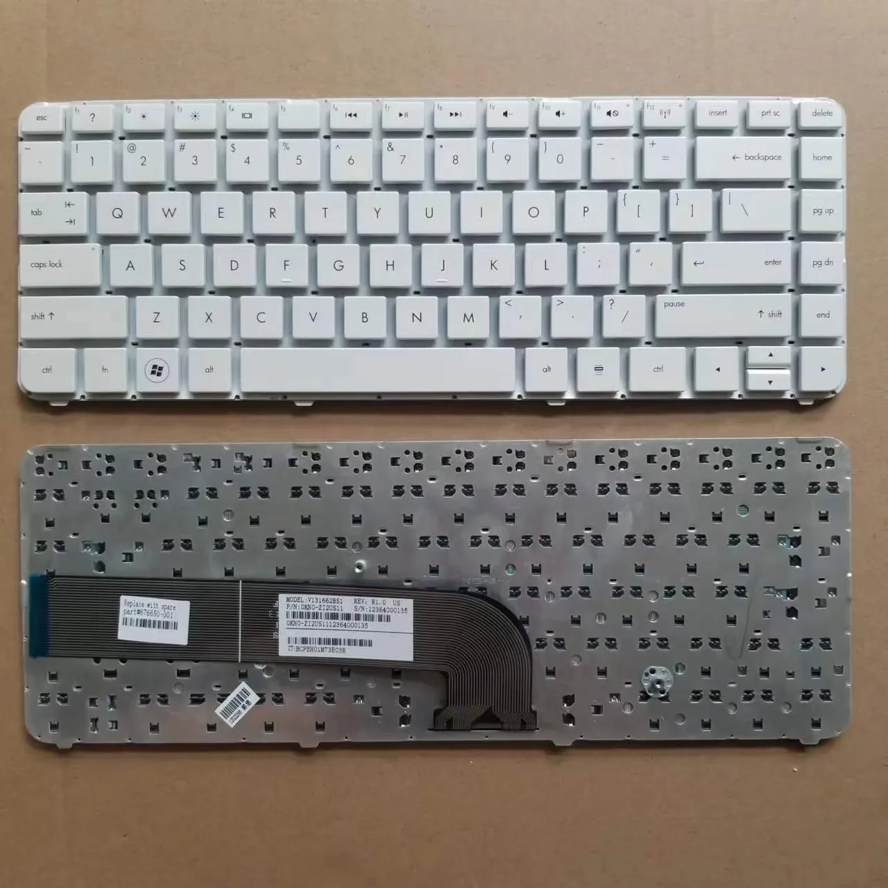 Novo teclado inglês para hp pavilion DV4-5000 DV4-5100 DV4-5a00 DV4t-5100 série eua teclado do portátil branco sem moldura v 131662 BS1