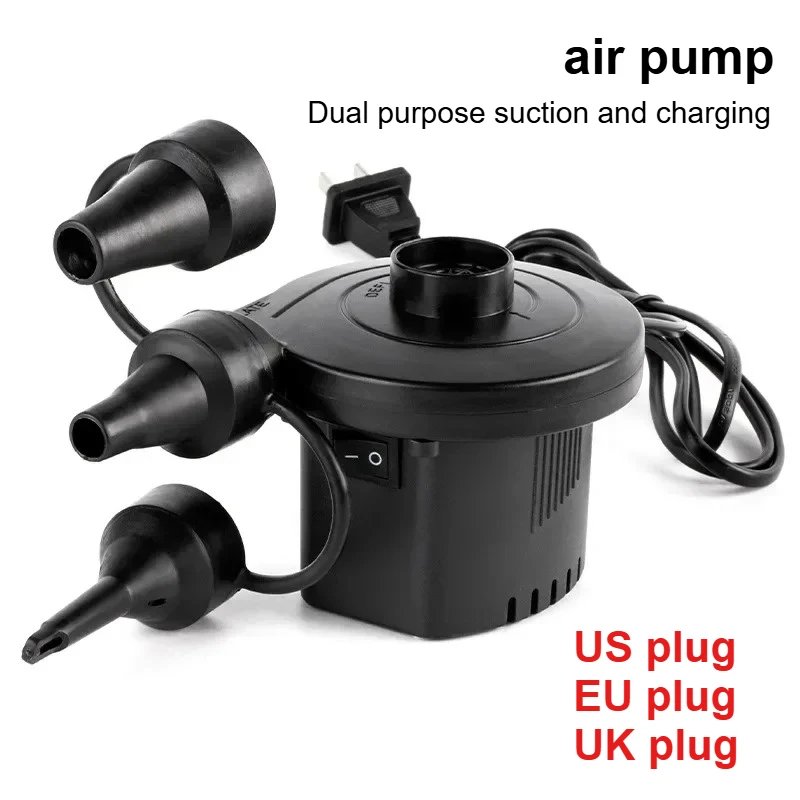 

Бытовой воздушный насос 110–240 В, 50 Вт, небольшой насос для перекачки и зарядки, электрический воздушный насос двойного назначения, 450 л/мин, воздушный насос для США, ЕС, Великобритании