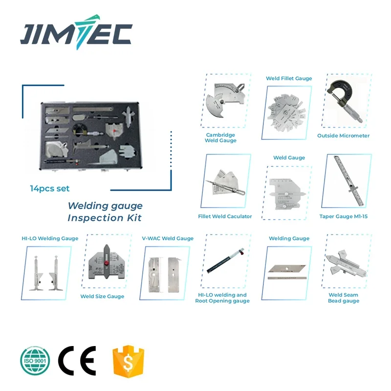 High Precision 14pcs Set Welding Gauge Inspection Tool Kit