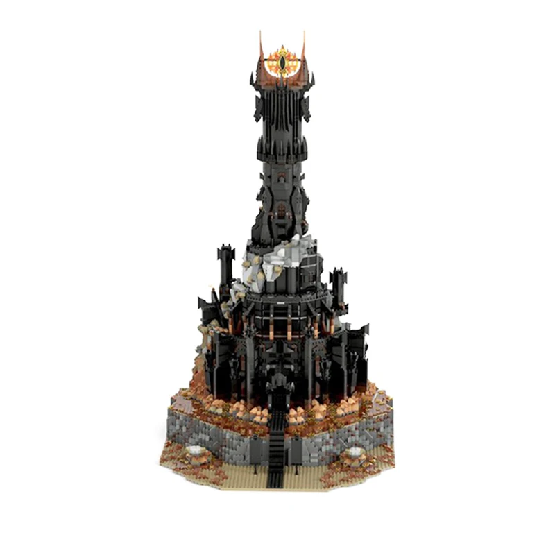1602pcs MOC Dark Fantasy Fortress Ring Model Building Blocks Architecture Toys Birthday Gift Education Brick Collection Display