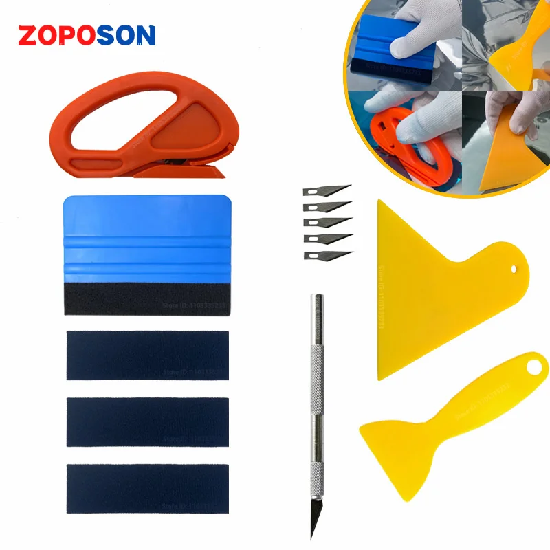 Auto Film Wrap Tool Kit Vinyl Spachtel Vinyl Schaber Cutter für Fahrzeug Fenster Tönung Auto Zubehör Verpackung Werkzeuge Rakel Set