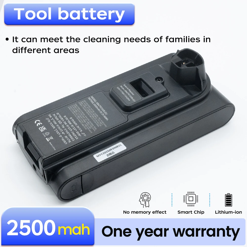 

BNN GJ-Stratos 1z862H 25.2V 2.5A 7 IZ862H 25.2V 2350mAh Battery Replacement for Shark XBATR7255LEU Compatible with IZ862H Shark