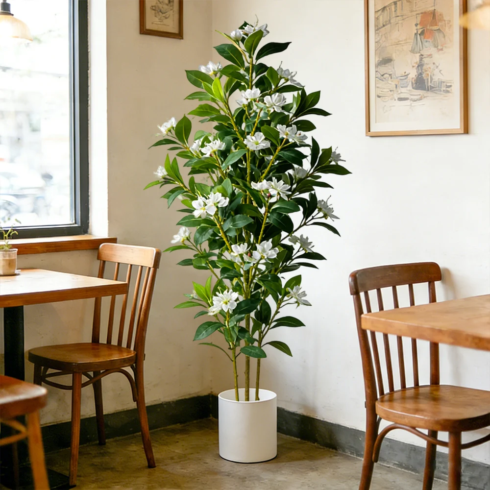 80/120 cm große künstliche Ficus-Pflanzen, künstlicher tropischer Banyanbaum, künstlicher Ficus-figue, künstlicher Magnolienbaum für die Dekoration von Haus und Geschäft – Detail 7