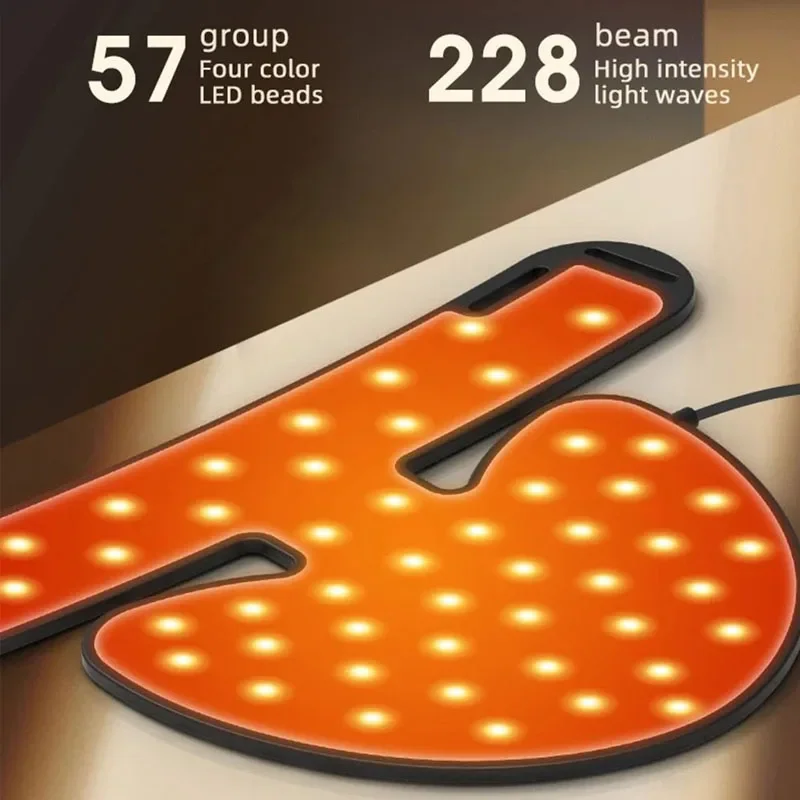 4 in 1 ネック LED 光療法赤外線柔軟なソフトマスクシリコーン 4 色 Led 療法アンチエイジング高度なフォトンマスク新