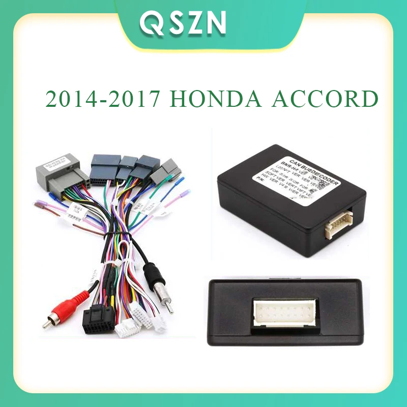 Car Cable Universal Power Cables Radio GPS HD-XB-22 Multimedia Player 2014-2017 HONDA ACCORD Stereo Wire Harness Kit