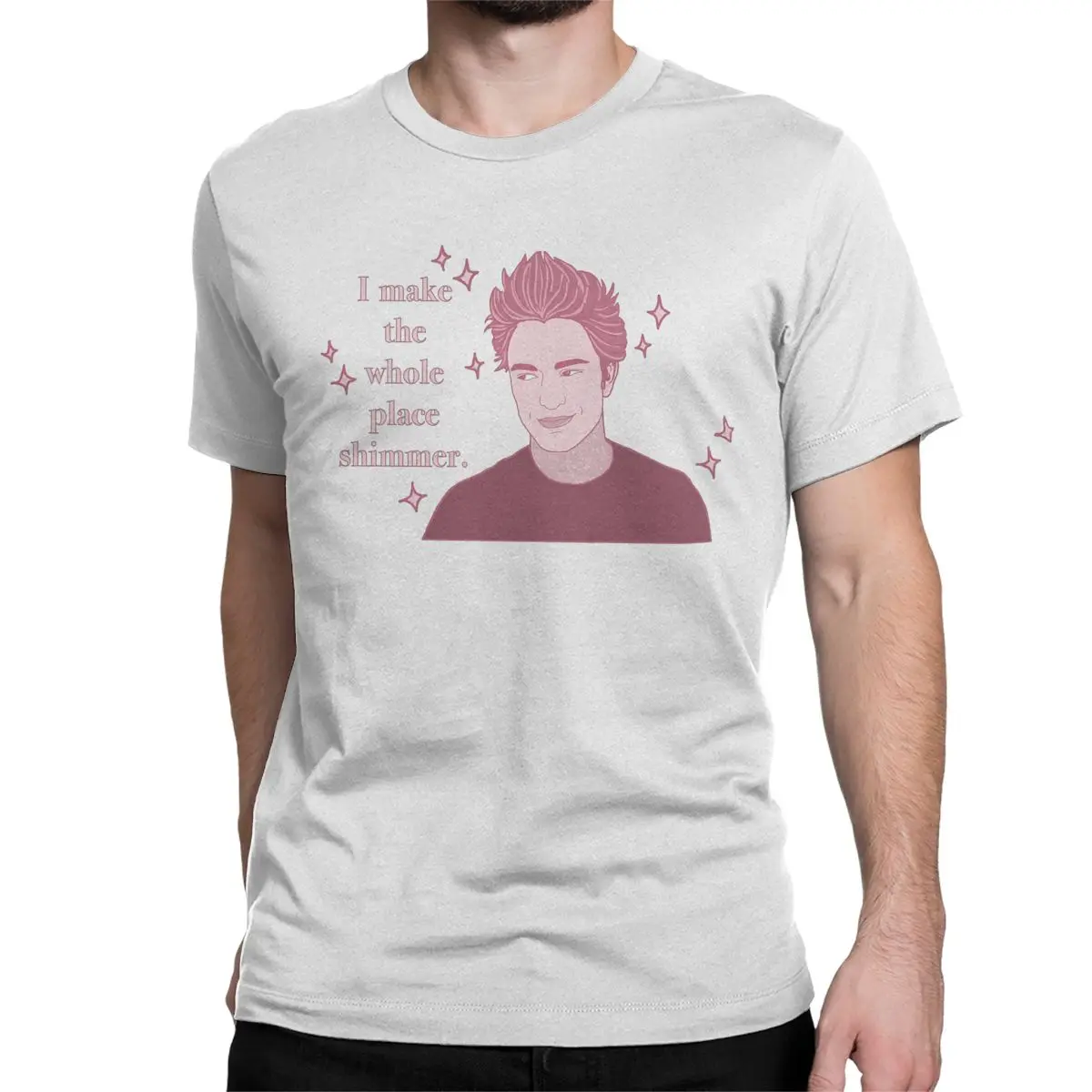 Sparkly Edward T-Shirt uomo The Twilight Saga Leisure Pure Cotton Tee Shirt girocollo manica corta T-Shirt abbigliamento regalo