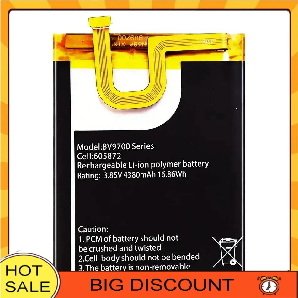

Надежная замена для Blackview Bv9700 Pro 605872, аккумулятор для мобильного телефона, 4380 мАч, высокая эффективность