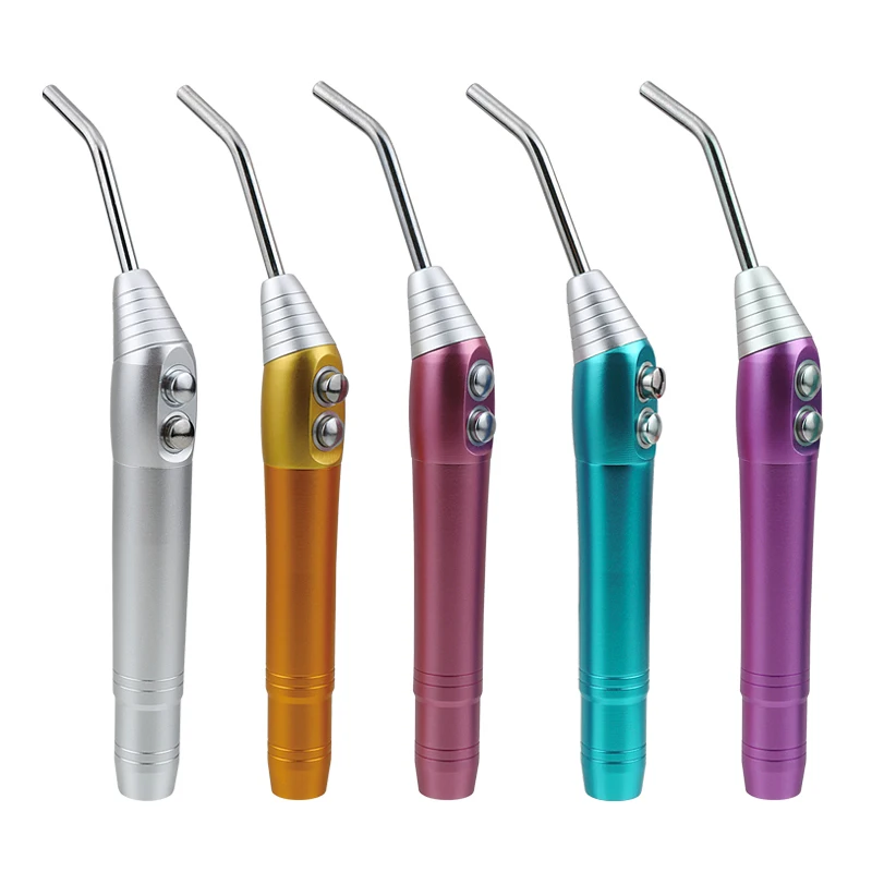  Dental Air Water Spray 3 Way Air Water Spray Triple Syringe For Dental 3 Way Syringe Handpiece + 2 Nozzles Tips Tubes