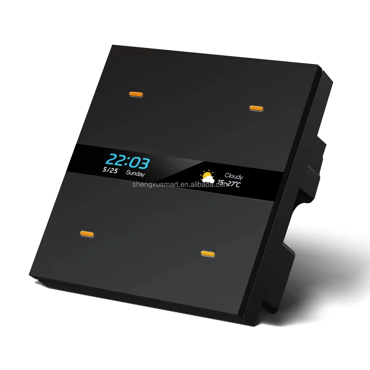 

Tuya Home Smart Wall Switch With 4 Keys Zigbee Scene Smart Switch With LCD Display Alexa Support Tuya App Control