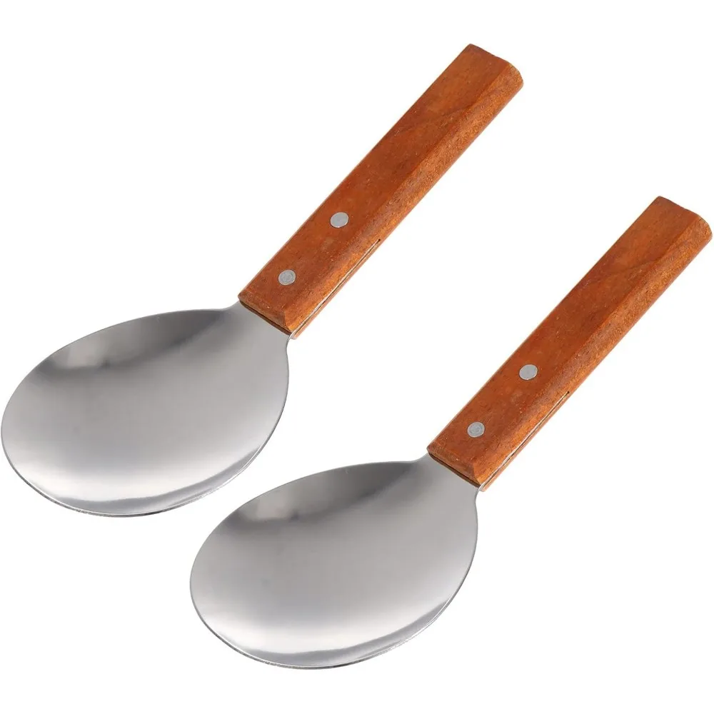 

2 шт., японская лопатка для риса, универсальная антипригарная сервировочная ложка с деревянной ручкой, ложка для тофу, большая ложка для домашней кухни