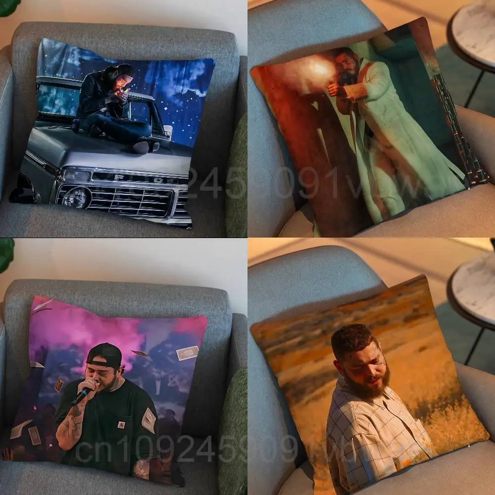 

I Had Some Help 2026 Post Malone Pillow Case Anti-dustmite Pillowcase Invisible zipper silky short plush Sofa cushion cover