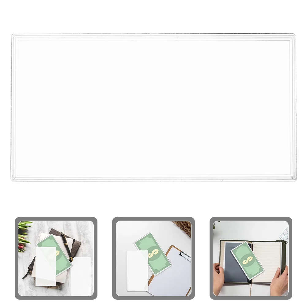 

6Pcs Plastic Paper Money Case Clear Banknote Holder Portable Commemorative Bill Storage Organizer Display Case