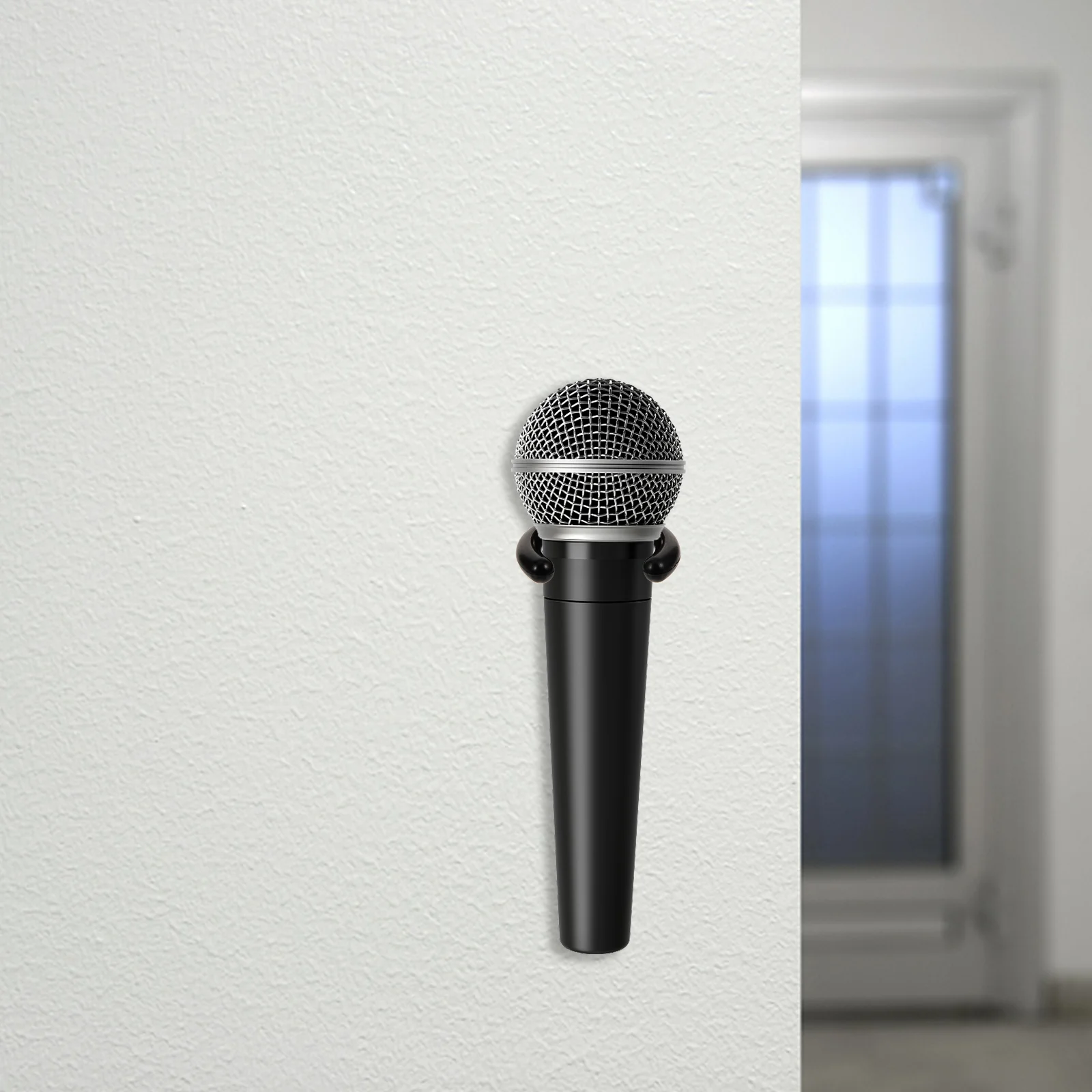 خطاف لاصق لخطاف الميكروفون لحامل الميكروفون للتعليق على الحائط البلاستيكي لسطح المكتب اللاسلكي