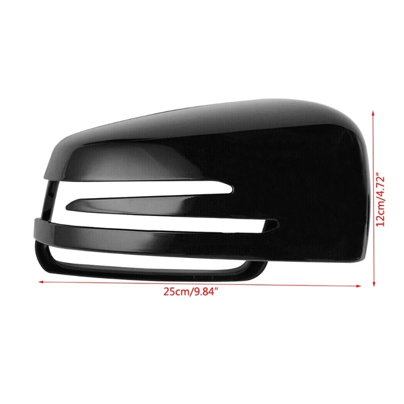 Pour Mercedes W204 X204 W212 W221 C300 couvercle rétroviseur latéral garnitures noires accessoires 1 paire garniture