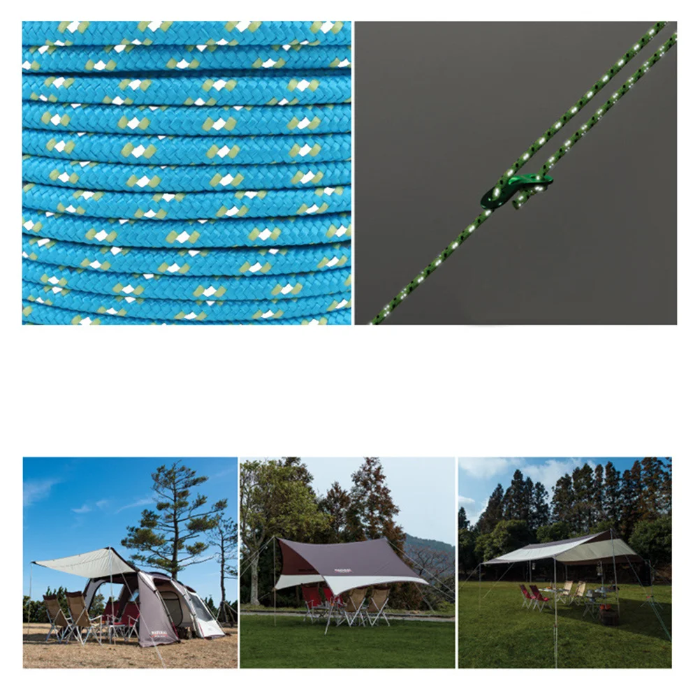 

20m 5mm Thickened Reflective Outdoor Survival Paracord Parachute Cord Lanyard Rope for Hiking Camping Fishing Paracord