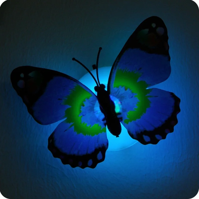 2023 Luminous Butterfly Nightlight Chuck and Stickers Night Lamp Indoor Lighting Wall Lights Home Decorations