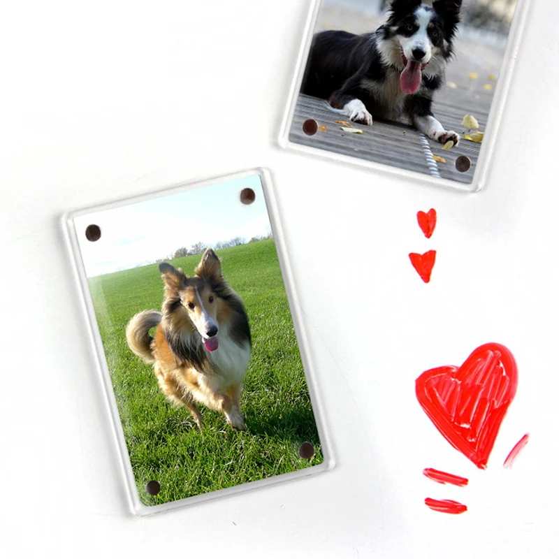 Neuer 1 Pack 3 Zoll Acryl Kühlschrank magnetischer 2-seitiger Foto rahmen für Fujifilm Instax Mini 9 8 7s 25 50s Mini Film Fotopapier