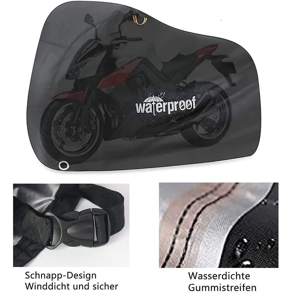 210D Oxford Cloth Motorcycle Cover Tear-Proof M-XXXXL Electric Vehicle Raincoat Waterproof Sun Protection Bicycle Canvas Cover