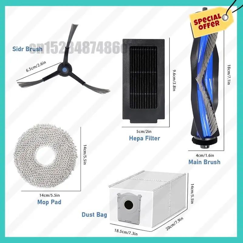 -ABJZ ملحقات المكنسة الكهربائية لمجموعة ملحقات المكنسة الكهربائية Ecovacs Deebot T50 Pro Omni