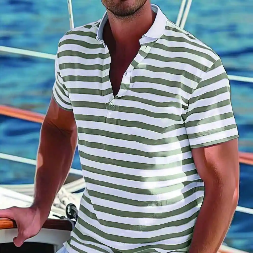 

Мужская азиатская одежда Sle ort Sve irt в полоску, длинная повседневная одежда из смеси хлопка и полиэстера Cool Feeling Summer Faion