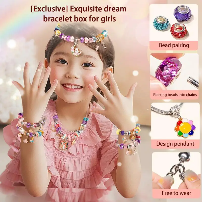 Charm Bracelet Making Kit Educational Bracelet Making Supplies Jewelry Kit Arts Crafts Interesting Pendant Set For Christmas