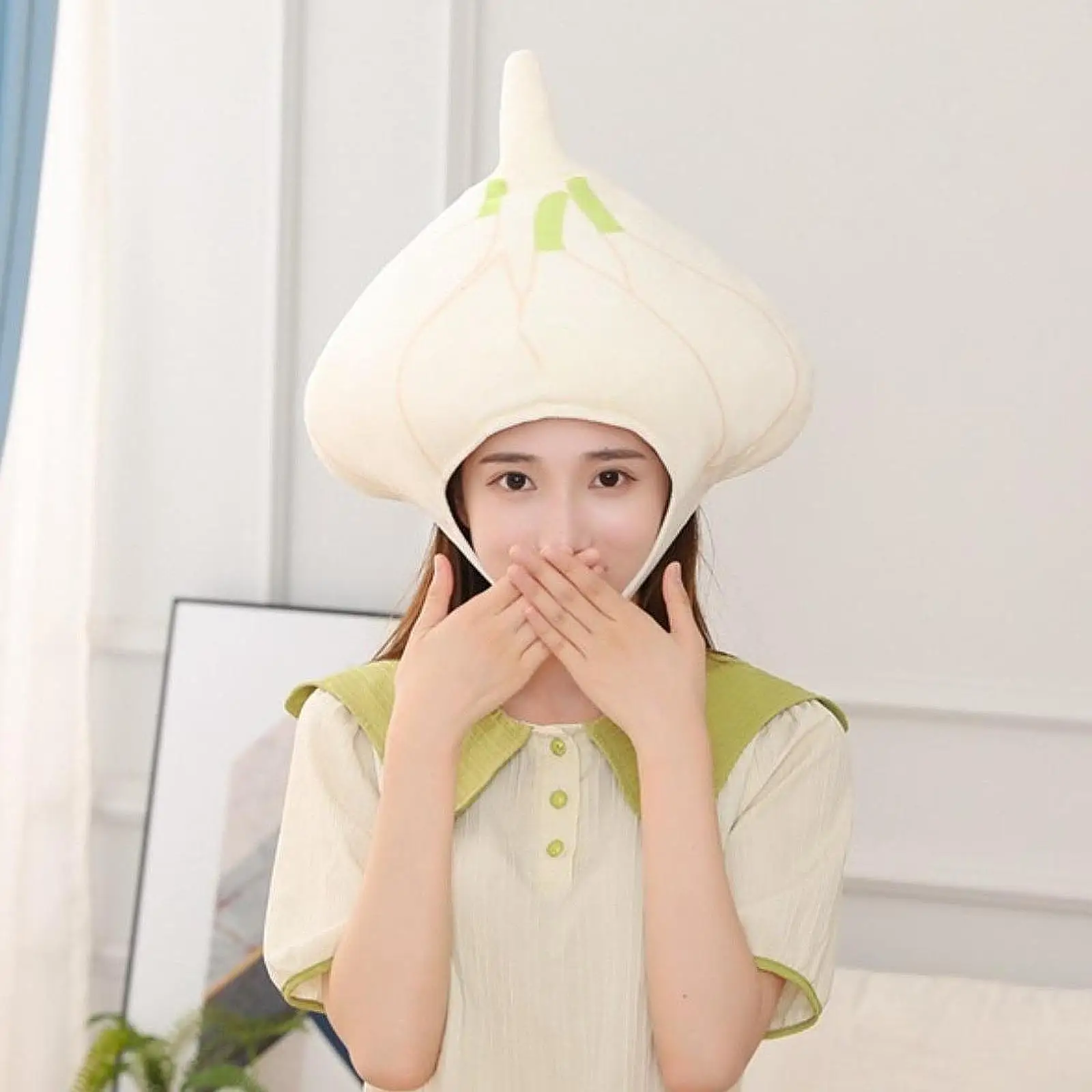 Sombrero con forma de ajo, disfraz de Halloween para adultos, recuerdos de fiesta, Festival