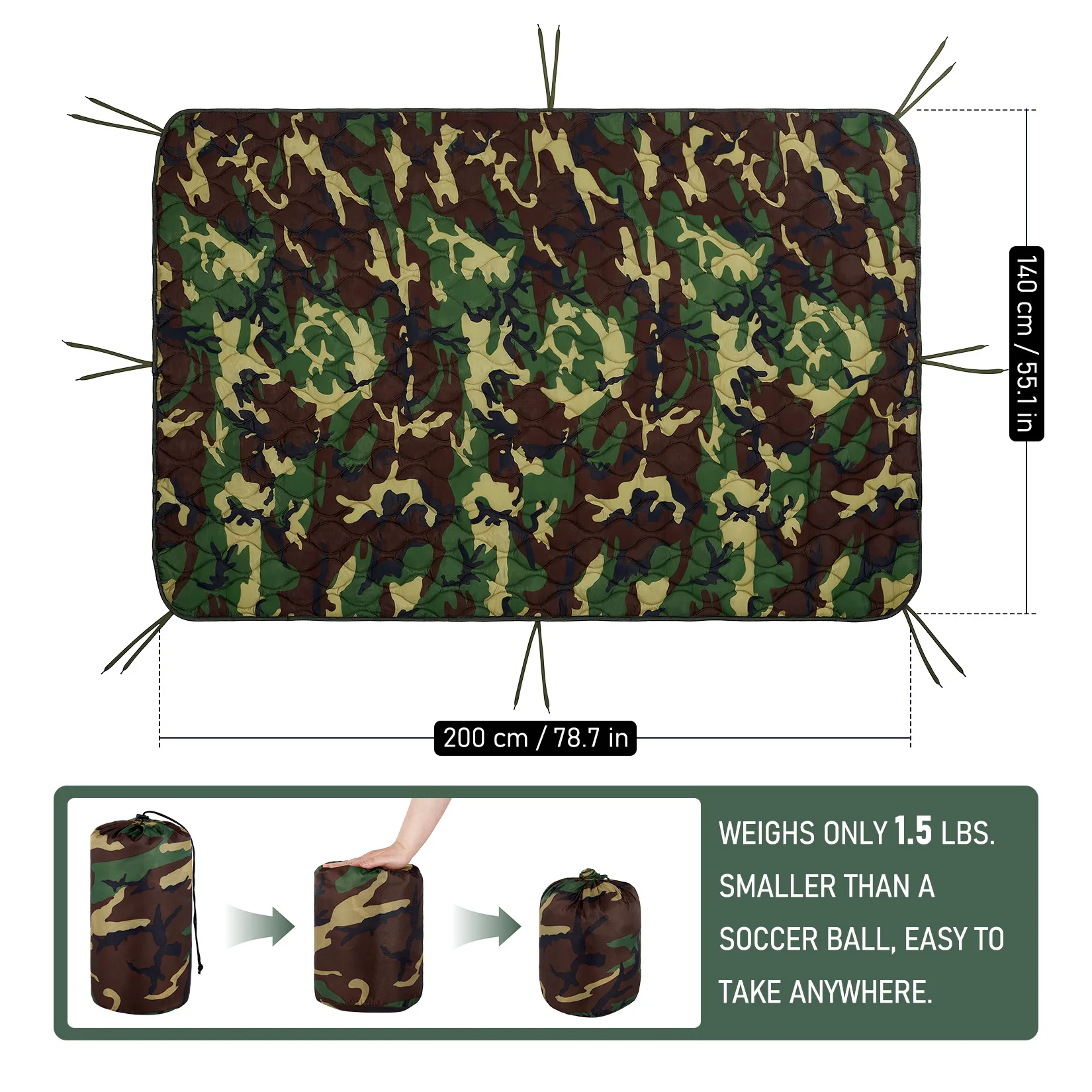 Camouflage Camping Blanket, 78 - огляд і ціна Outdoor Hunting Blanket