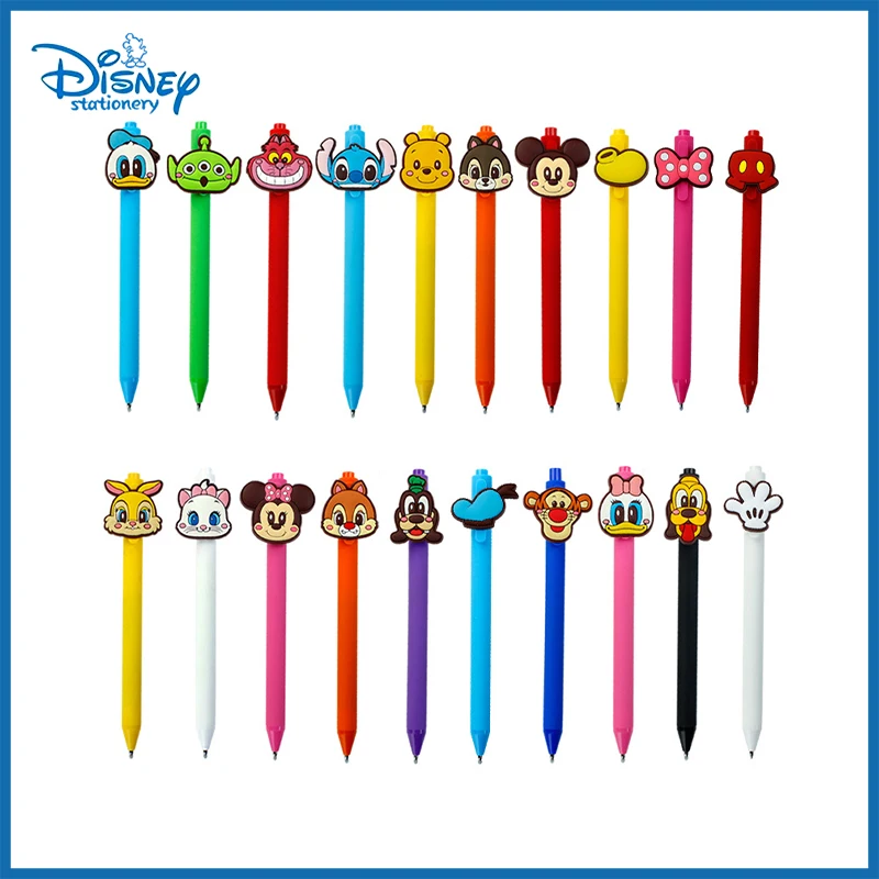 

Disney Cartoon Patch Gel Pen 10/20pcs Mickey Minnie Qiqi Cute Students Pen 0.5 Black School Office Stationary Write Supply Gifts