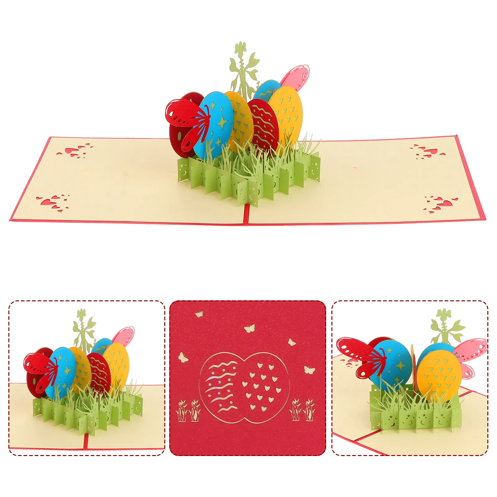 Up Greeting Card Easter Special Design Paper Craft with Blank Space Write Message for Christmas Holiday Party Celebration