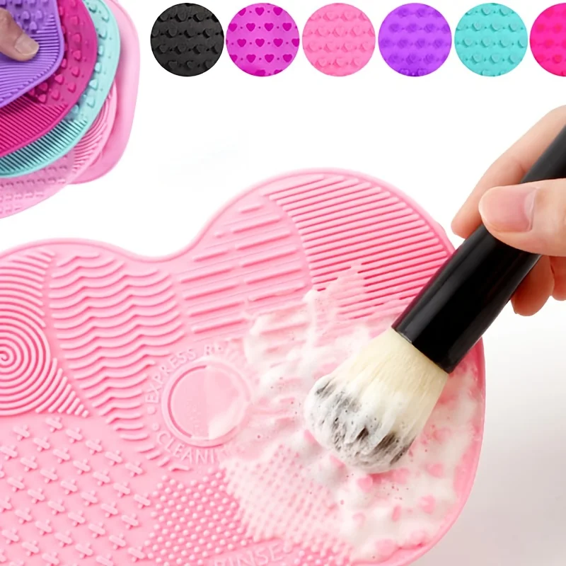 Silicone Makeup Brush Cleaner Pad Make Up Washing Brush Gel Cleaning Mat Foundation Makeup Brush Scrubber