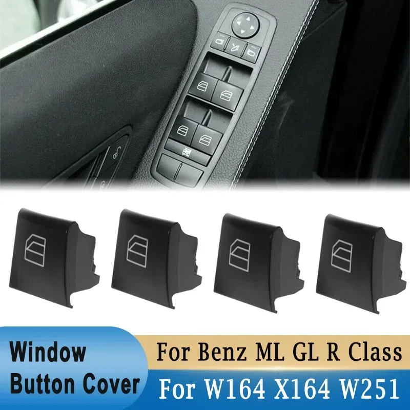 2/4szt Przycisk naprawy przełącznika szyby do Mercedes-Benz ML GL R Class A200 B200 W164 X164 W251 Osłona sterowania szybą fotela kierowcy