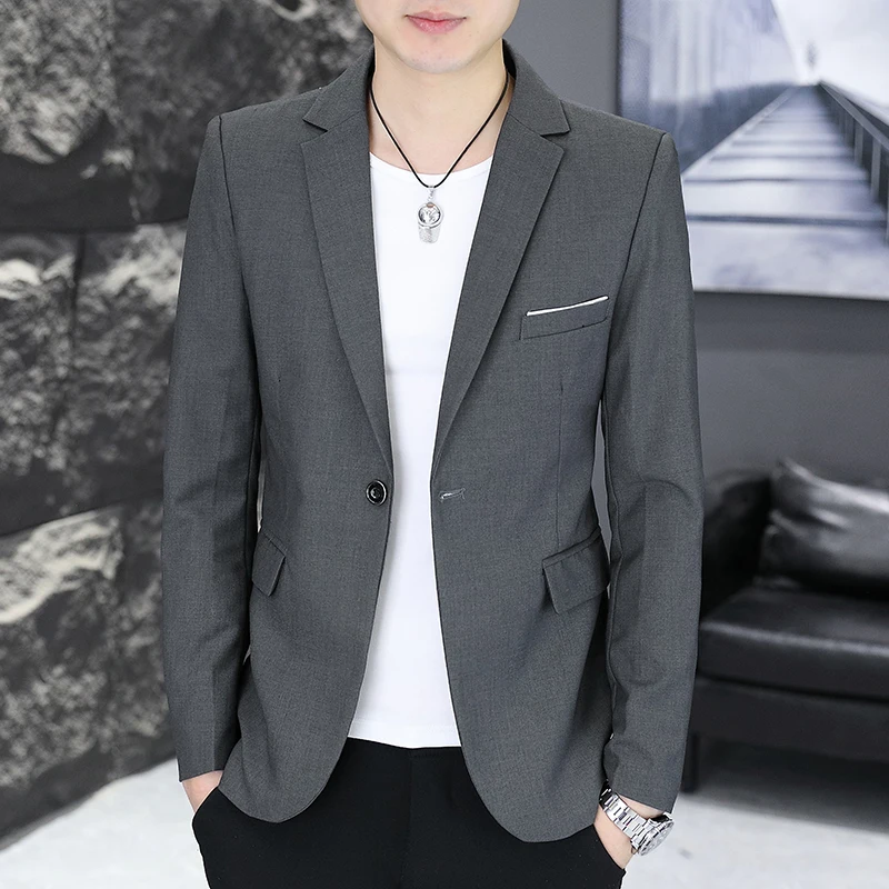 

In the autumn of 2025, men's fashion, cool and versatile solid-color business Korean-style trendy, slimming and casual small sui