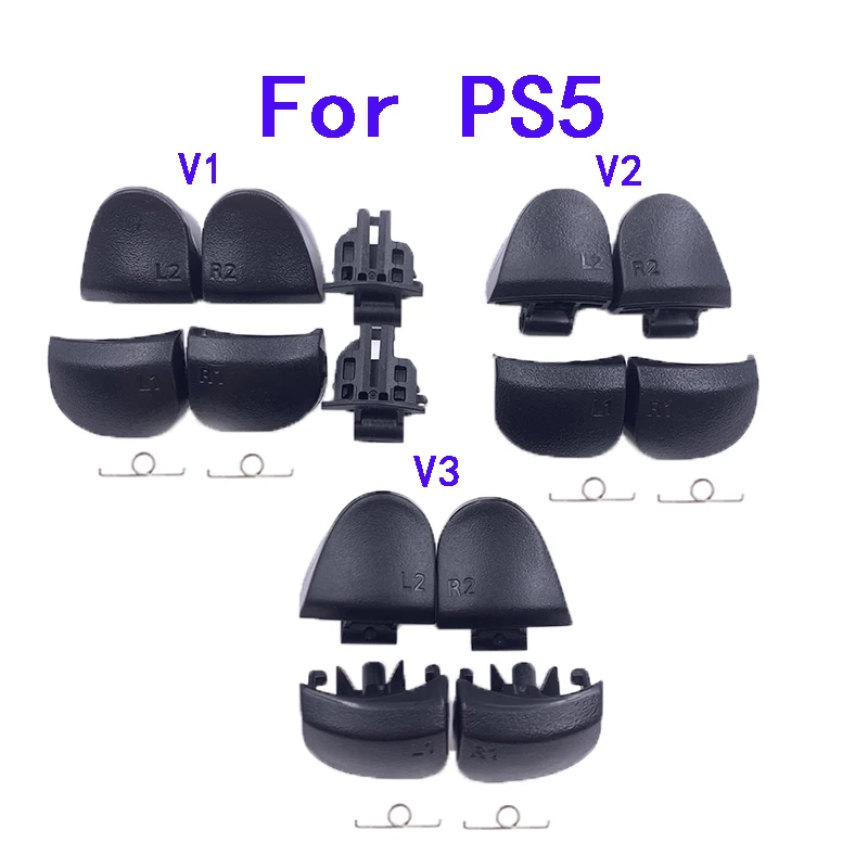 for Sony Playstation 5 PS5 controller L1 R1 L2 R2 trigger button kit for PS 5 V1 V2 V3 with LR holder frame spring