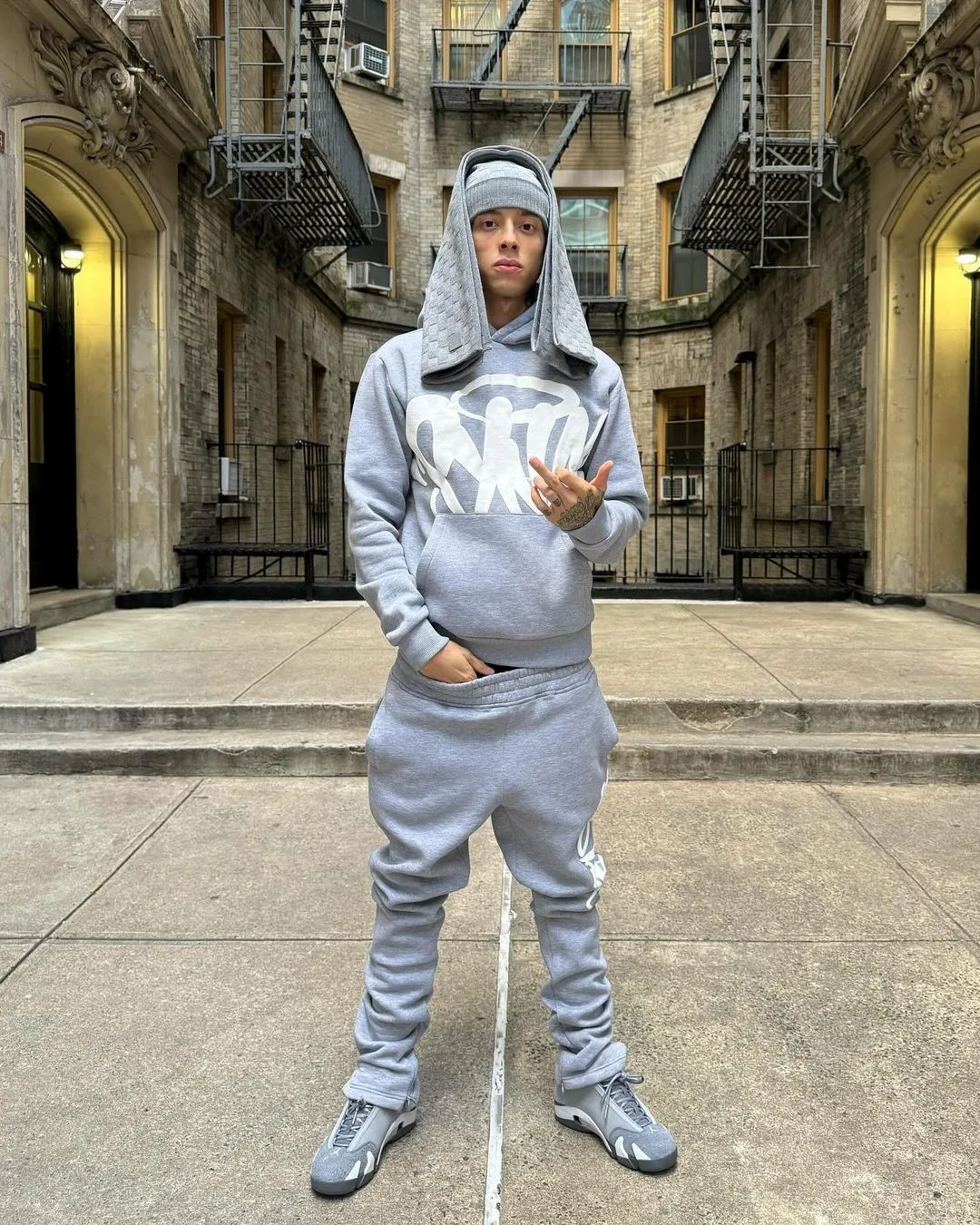 Sy-world Fashion Street Casual Grey Black Hoodie Tracksuits Long Pants Set  Men Women Fleece Hooded Sweatshirt Sports Trousers