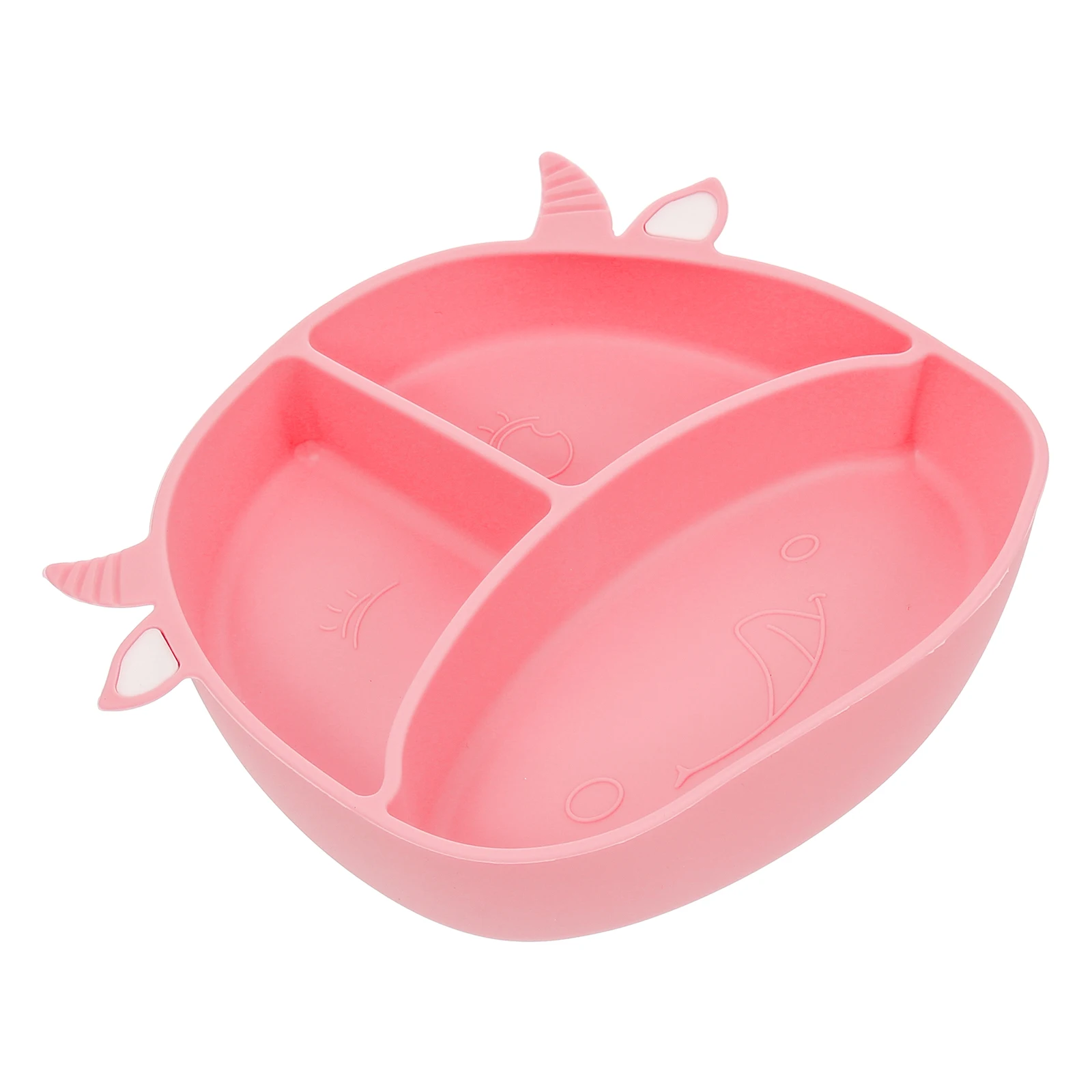 

Portable Children's Plate Dinner Plates Toddlers Silica Gel Baby Training Tableware Durable Silicone Suction Bottom Easy Wash