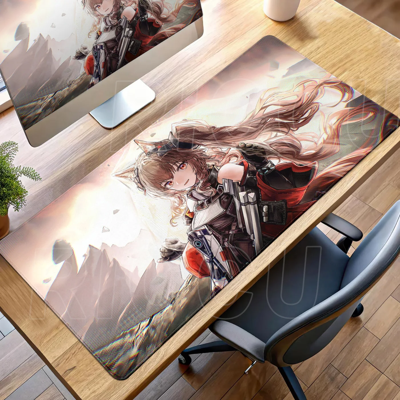 HD XXL Arknights Endfield Gilberta Spiel-Mauspad, rutschfeste Gummi-Gamer-Computertischmatte, maximale Größe 50 x 100 cm, großer Büro-Teppich – Detail 13